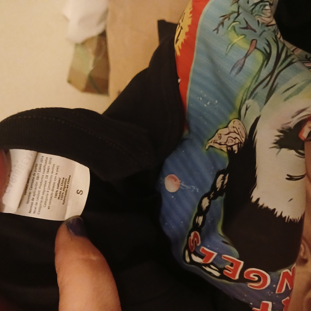 H&M Black Tee with Colorful Graphic